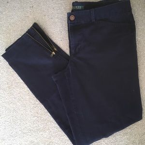 EUC Ralph Lauren Navy Pants w/ Leg Zippers